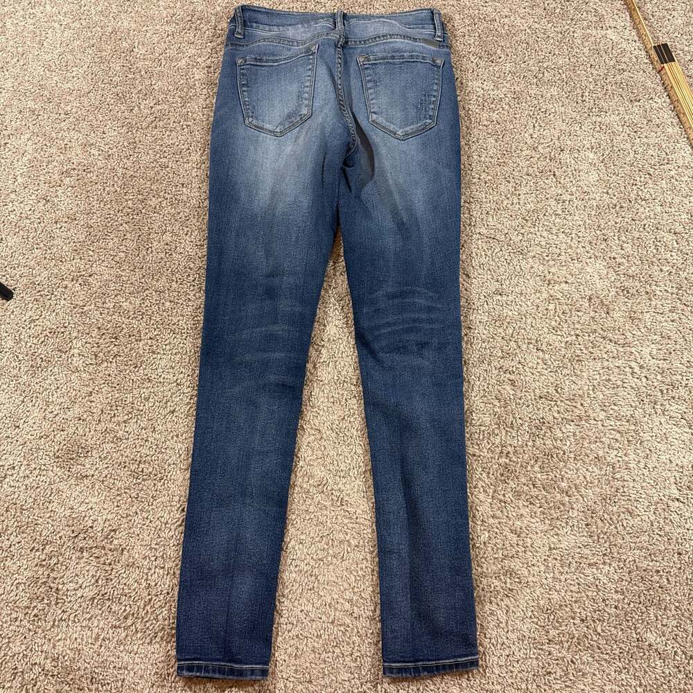 KanCan Womens Skinny Jeans Blue Stretch Denim Mid Rise Slim Fit Size 26 EUC - Picture 2 of 7
